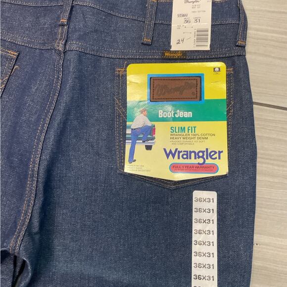 Vintage 90s Wrangler Slim Fit Boot Cut Cowboy Jeans - Picture 4 of 4